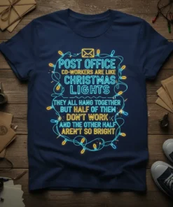 POST OFFICE CO-WORKERS ARE text design featuring detailed typography on quality t-shirt