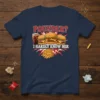 Pounder? I Hardly Know Her t-shirt design with cartoon burgers, fries, and soda. Features bold red text