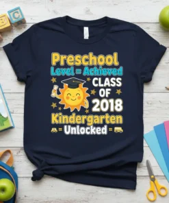 Preschool Level = Achieved text design featuring unique typography on quality t-shirt