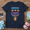 Prince or Princess? Big Brother Loves You t-shirt with crown graphics and a teddy bear holding maracas