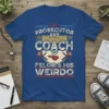 Prosecutor and Coach Vs Felon & His Weirdo t-shirt with distressed vintage design and whistle graphic