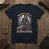 Protector of the Realm The Undying Sentinel t-shirt design featuring a knight in full armor holding a sword with dramatic