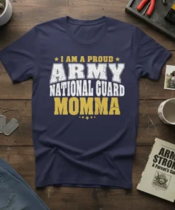 I AM A PROUD text design featuring eye-catching typography on quality t-shirt