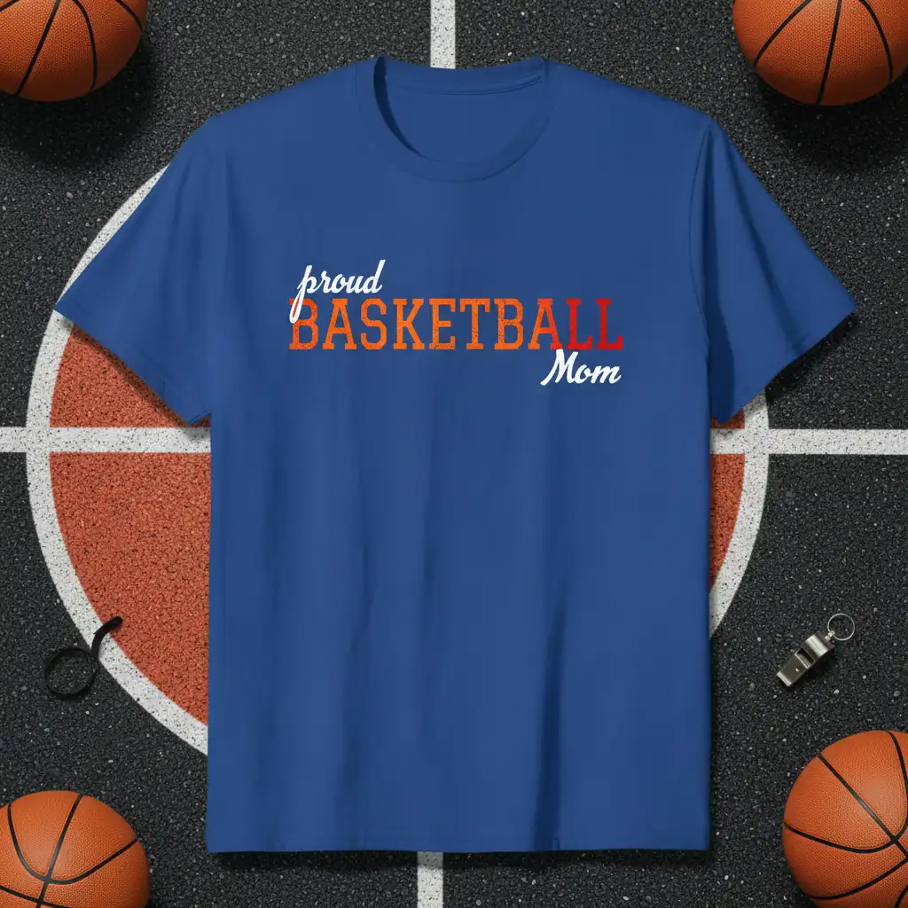 proud BASKETBALL Mom unique design printed on premium quality fabric with eye-catching details