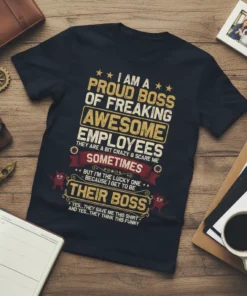 I AM A PROUD text design featuring stylish typography on quality t-shirt