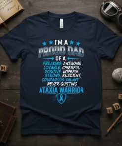 I'M A PROUD DAD text design featuring bold typography on quality t-shirt