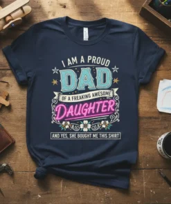 I AM A PROUD text design featuring unique typography on quality t-shirt