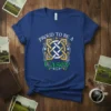 Proud to be a Casey t-shirt with intricate Celtic knot design and shamrocks. Available in royal blue