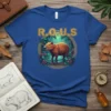 R.O.U.S. fantasy creature t-shirt with a capybara in a jungle setting, featuring gold lettering and floral accents
