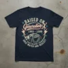 Generation X t-shirt with "Raised On Generation X 1965 - 1980 Hose Water And Neglect" text and skeleton hand holding