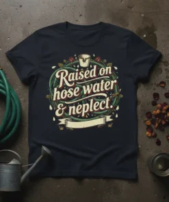 Raised on hose water & neglect. stylish graphic design printed on comfortable cotton t-shirt