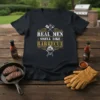 REAL MEN SMELL LIKE BARRECUE creative graphic design printed on comfortable cotton t-shirt