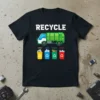 Recycle Truck Sorting Bins unique graphic design printed on comfortable cotton t-shirt