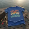 Reel Cool Grandpop t-shirt with fishing graphic and vintage sunset