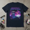 Retro gaming t-shirt design with "Respect Your Elders" text, an arcade machine, and a dragon graphic