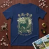 Respect The Deer Japanese Deer Encounter T-Shirt featuring a detailed illustration of a deer amidst cherry blossoms and ferns, with