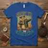 Respect The Groundhog T-Shirt design featuring a cool groundhog in a leather jacket holding a mug