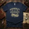 RESPONSBLITY ACCOUNTABILITY GRATITUDE detailed graphic design printed on comfortable cotton t-shirt