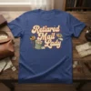 Retired Mail Lady t-shirt with retro font, mailbag, mailbox, and mail truck graphic