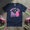 Rollin' Into 8 birthday t-shirt with a retro roller skate graphic and the number 8