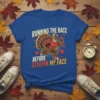 Running the Race Before Stuffin My Face funny Thanksgiving turkey graphic t-shirt