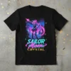 Sailor Moon Crystal anime t-shirt featuring a vibrant retro 90s graphic of Sailor Moon standing in a neon city