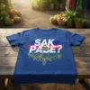 Sak Pale? Haitian Creole saying t-shirt with Haiti flag and floral design