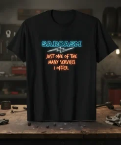 Sarcasm Just One Of text design featuring creative typography on quality t-shirt
