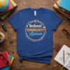 School Community Liaison t-shirt with inspirational text and graphics in a circular design