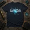 Science Matters t-shirt with glowing scientific graphics and constellations design on quality cotton t-shirt fabric