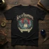 Seal of Disapproval Certified Grump T-Shirt featuring a crowned seal in waves and vines
