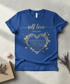 self love [self-luhv] the text design featuring creative typography on quality t-shirt
