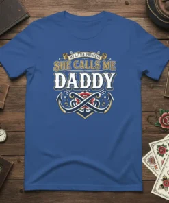 She Calls Me Daddy t-shirt design with "My Little Princess" banner and anchor graphic