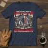 She Is Not Just A Firefighter She Is My Granddaughter T-Shirt with firefighter graphic and American flag