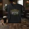 Shenanigans Coordinator text with shamrock graphic on a black t-shirt, perfect for St. Patrick's Day celebrations