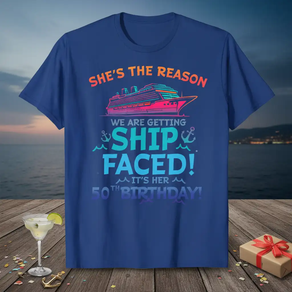SHE'S THE REASON WE quote printed with stylish graphic on soft premium material t-shirt design