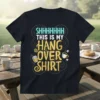 SHHHHHHH This Is My Hang Over Shirt funny quote with coffee cups and swirls design