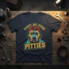 Show Me Your Pitties graphic tee featuring a pitbull wearing glasses and a bandana