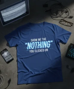 SHOW ME THE "NOTHING" text design featuring stylish typography on quality t-shirt