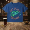 Shut Up Liver You're Fine graphic tee with a stylized liver design and shamrocks