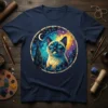 Siamese Cat Starry Night stylish graphic design printed on comfortable cotton t-shirt