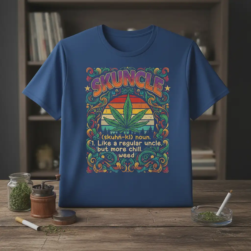 SKUNCLE (skuhñ-kl) noun. 1. quote printed with eye-catching design on breathable fabric t-shirt design