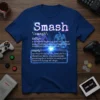 Smash noun & crossover text design featuring unique typography on quality t-shirt