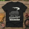 Smokeologist I ONLY SMOKE THE GOOD STUFF t-shirt with graphic of a smoker and smoke
