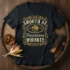 Smooth as Tennessee Whiskey design with vintage barrel graphic and established date on a black t-shirt