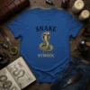 Snake Symbol T-Shirt featuring a vintage cobra illustration and text "SNAKE SYMBOL" in black and gold