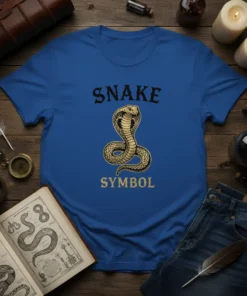 Snake Symbol T-Shirt featuring a vintage cobra illustration and text "SNAKE SYMBOL" in black and gold