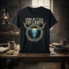 Western T-Shirt with "Some Of Y'all Don't Know What Happened To" text and a teal longhorn skull graphic surrounded by