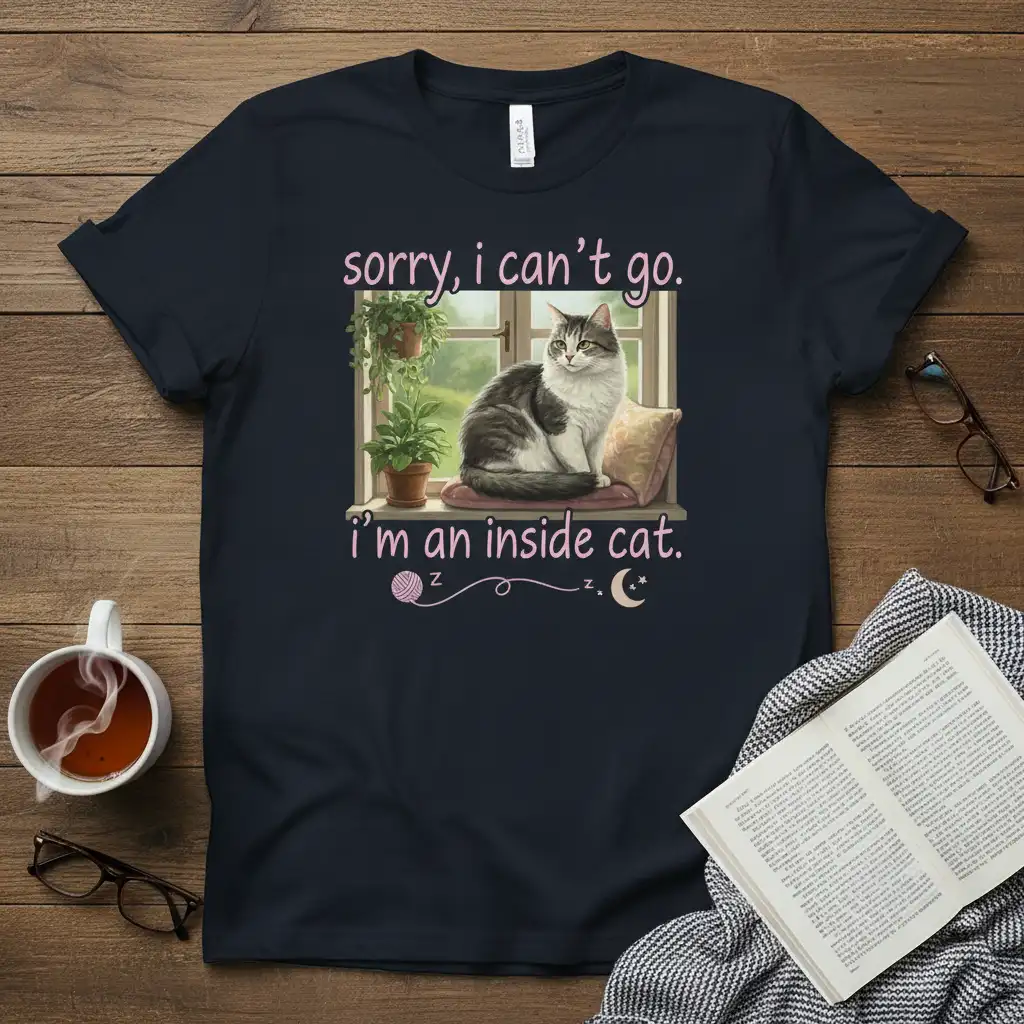 sorry, i can't go. quote printed with stylish graphic on breathable fabric t-shirt design