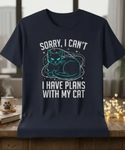SORRY, I CAN'T I text design featuring bold typography on quality t-shirt
